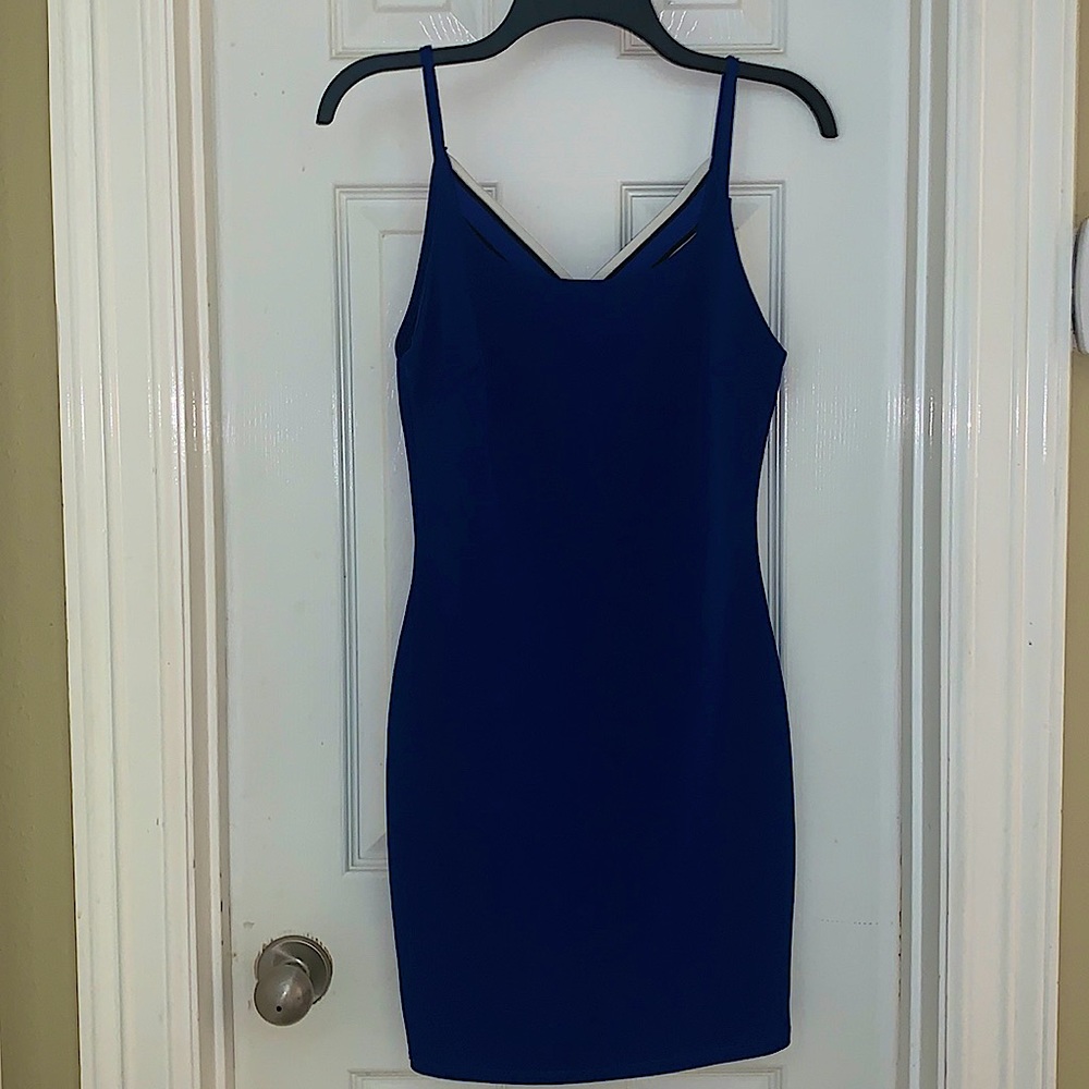 SUMMER 🌴 Olive Tree Blue Fashion Dress